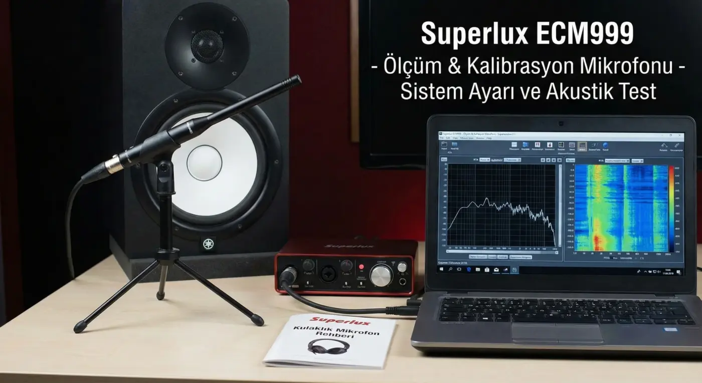Superlux kulaklık mikrofon rehberi için Superlux ECM999 ölçüm mikrofonu görseli
