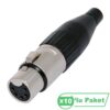 Amphenol AC5F 5 Pin XLR Dişi Konnektör ( 10'lu Paket )