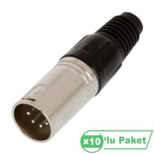 Amphenol AC5M 5 Pin XLR Erkek Konnektör ( 10'lu Paket )