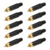 Amphenol ACPR-BLK Siyah Erkek RCA Konnektör ( 10'lu Paket ) - Görsel 2