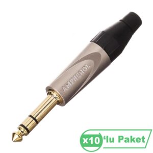 Amphenol TS3P-AU 6,3mm Stereo Erkek Jak Konnektör ( 10'lu Paket )