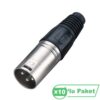 Losen La1006 Xlr 3-Pin Erkek Konnektör ( 10'lu Paket )