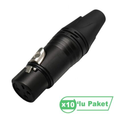 Losen La1031-2 Xlr 3-Pin Dişi Siyah Konnektör ( 10'lu Paket )