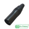 Losen La1032-2 Xlr 3-Pin Erkek Siyah Konnektör ( 10'lu Paket )