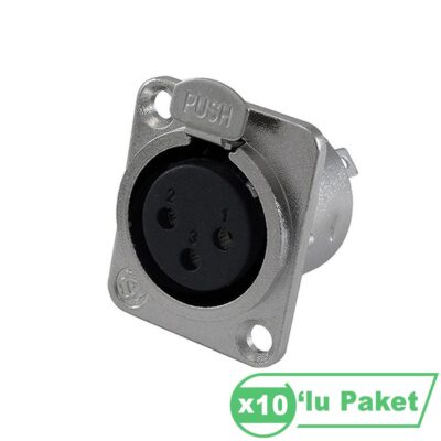 Losen La1091 Xlr 3-Pin Dişi Soket Konnektör ( 10'lu Paket )