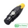 Losen La1128bg Xlr 3-Pin Dişi Konnektör Gold Pin ( 10'lu Paket )