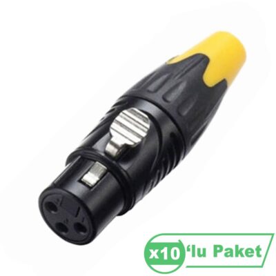Losen La1128bg Xlr 3-Pin Dişi Konnektör Gold Pin ( 10'lu Paket )