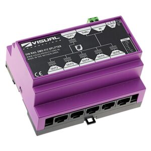 Visual Productions DIN Rail DMX Splitter RJ-45 DMX Splitter 8 Kanal